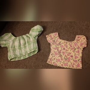 Floral and Plaid Girls Tops 🌸🌺